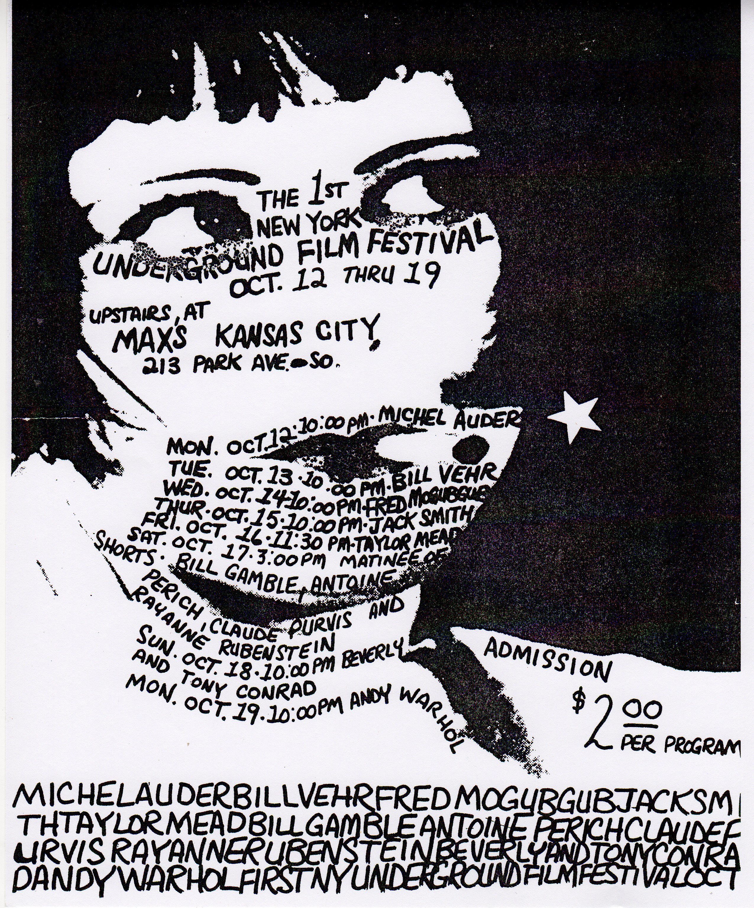 New York Underground Film Festival, 1970 | Underground Film Journal